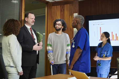 personal injury claim discussed in office