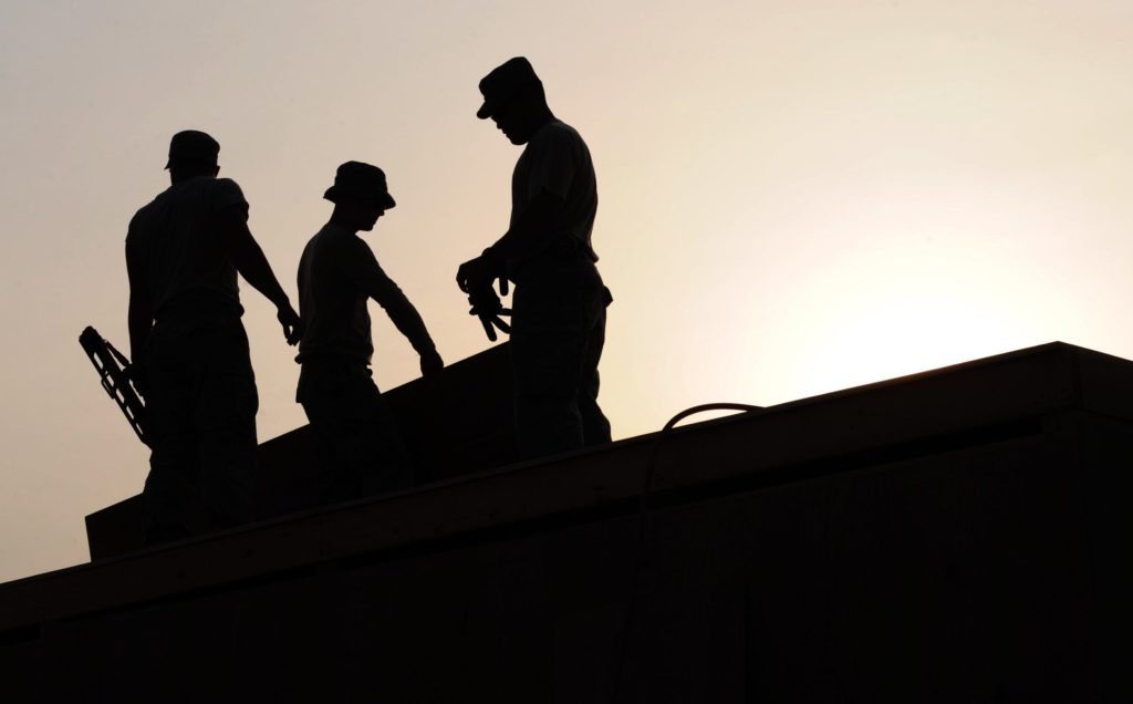 men standing outside