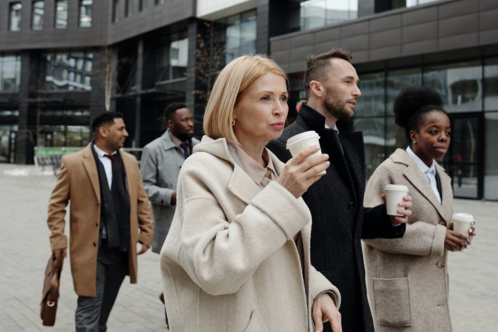 lawyers drinking coffee