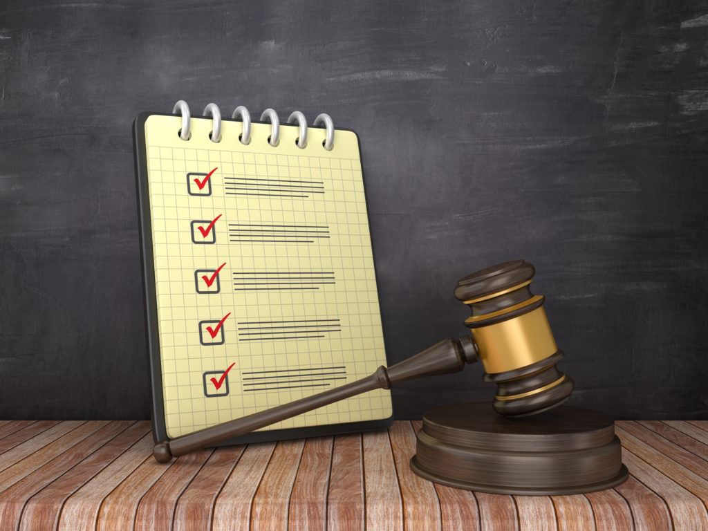 Image of a criminal defense checklist